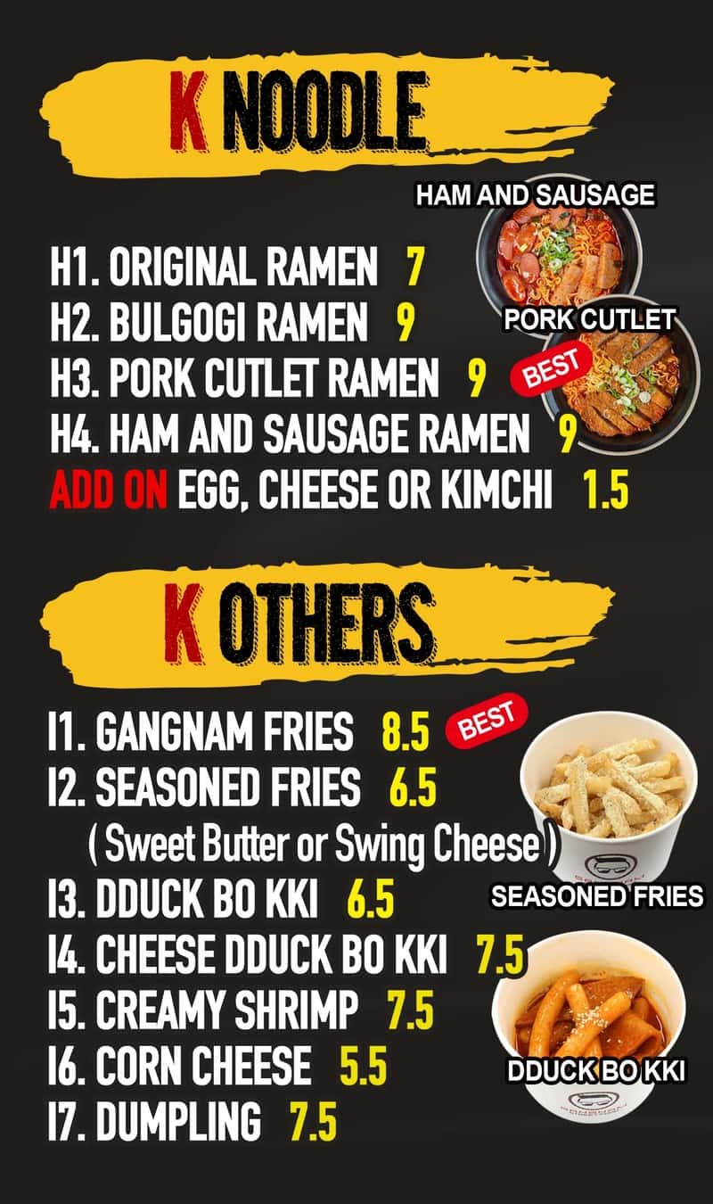 Gangnam & Coco Menu Edmonton Location